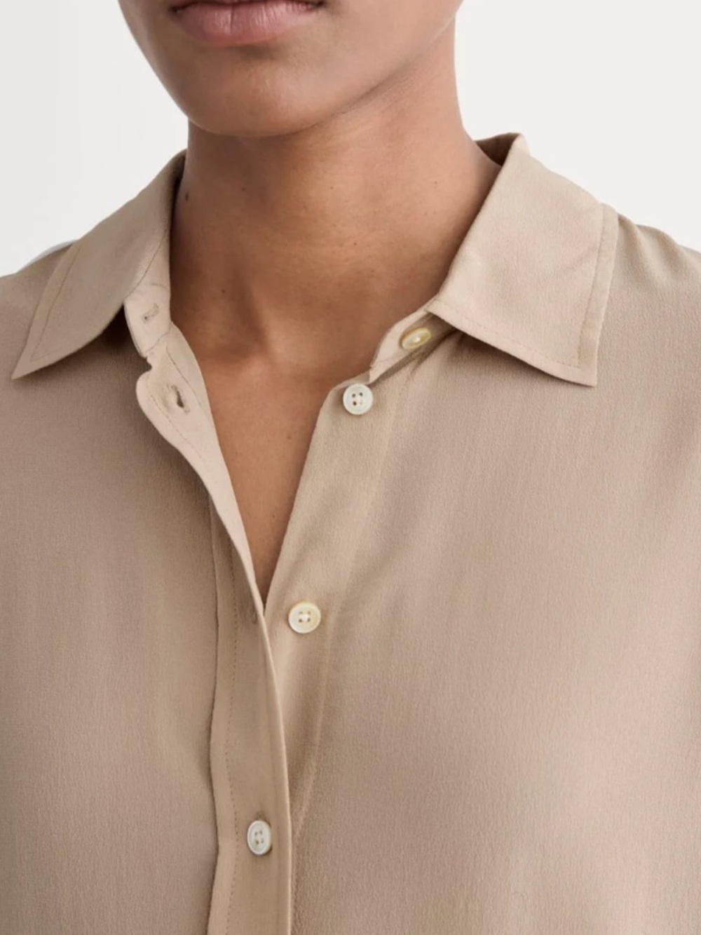NWT Everlane | The Washable Clean Silk Relaxed Shirt in Burnt Sugar size 6 - Picture 2 of 10
